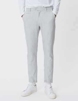 Como Light Pinstripe Suit Pants Snow/White